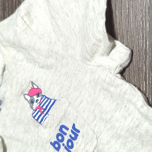 French Bulldog Oshkosh Shirt Heather Grey Girls 6/6X - Picture 11 of 12
